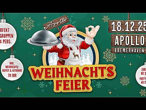 Weihnachtsfeier im Apollo Bremerhaven