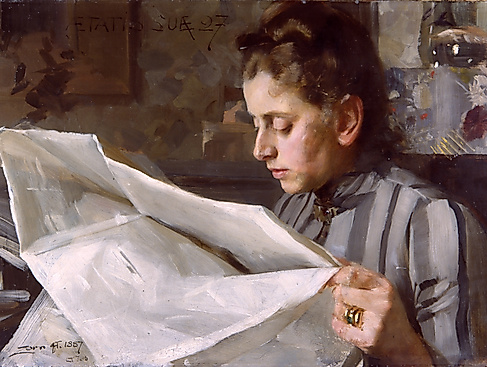 Anders Zorn: Die lesende Emma Zorn, 1887