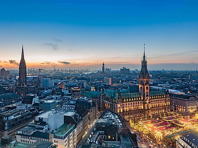Adventszeit in Hamburg - Blick über Hamburg