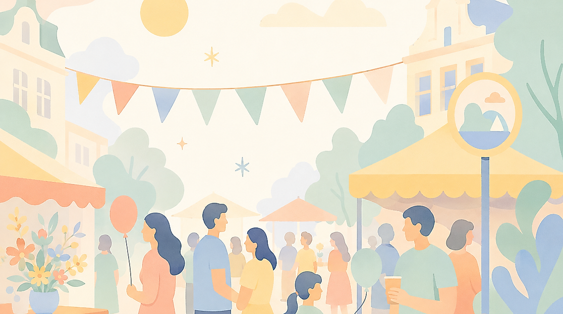 Fröhliches Straßenfest