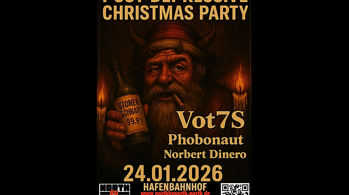 Post-Depressive Christmas Party Poster