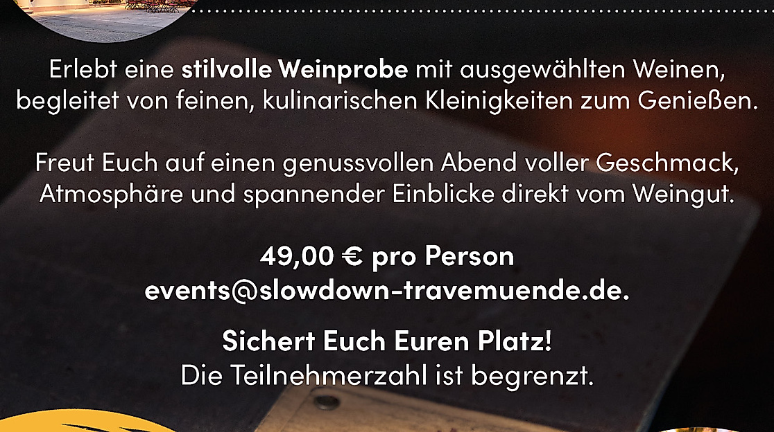 Wine &amp; Dine I 02.07.26 im SlowDown Travemünde