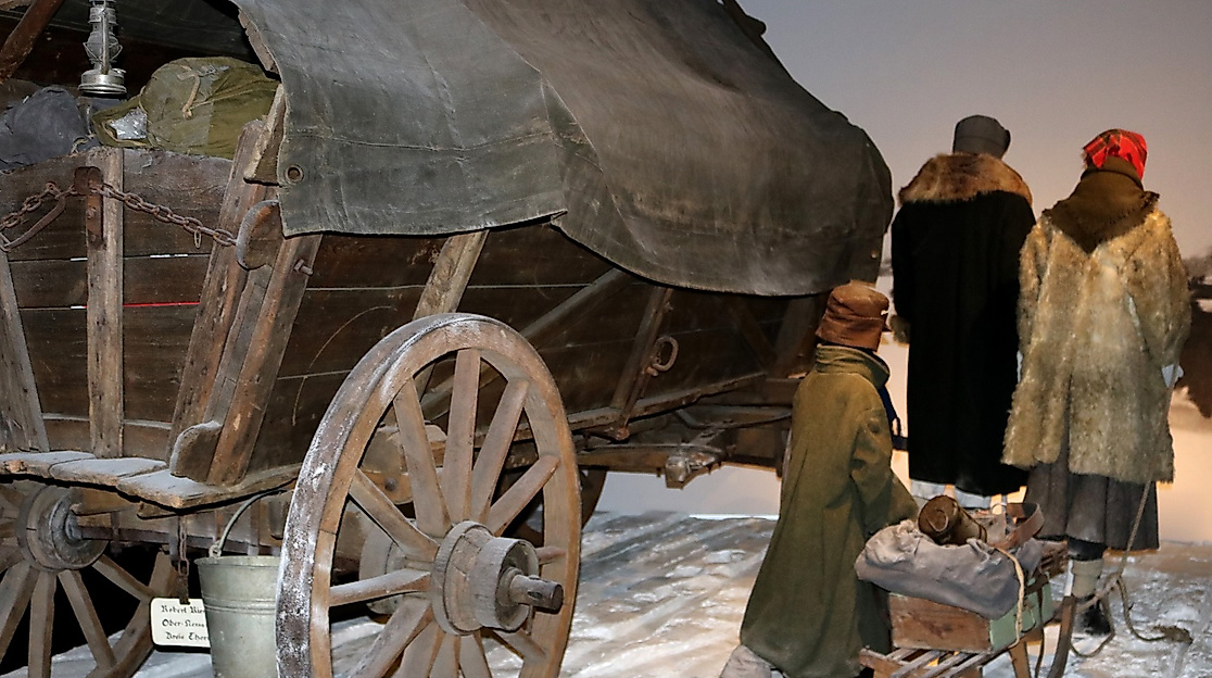Fluchtinszenierung in der Dauerausstellung des Ostpreußischen Landesmuseums