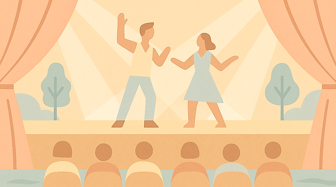 Theateraufführung drinnen