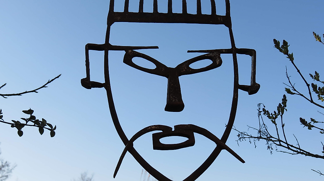 farbig+rostig: Maske