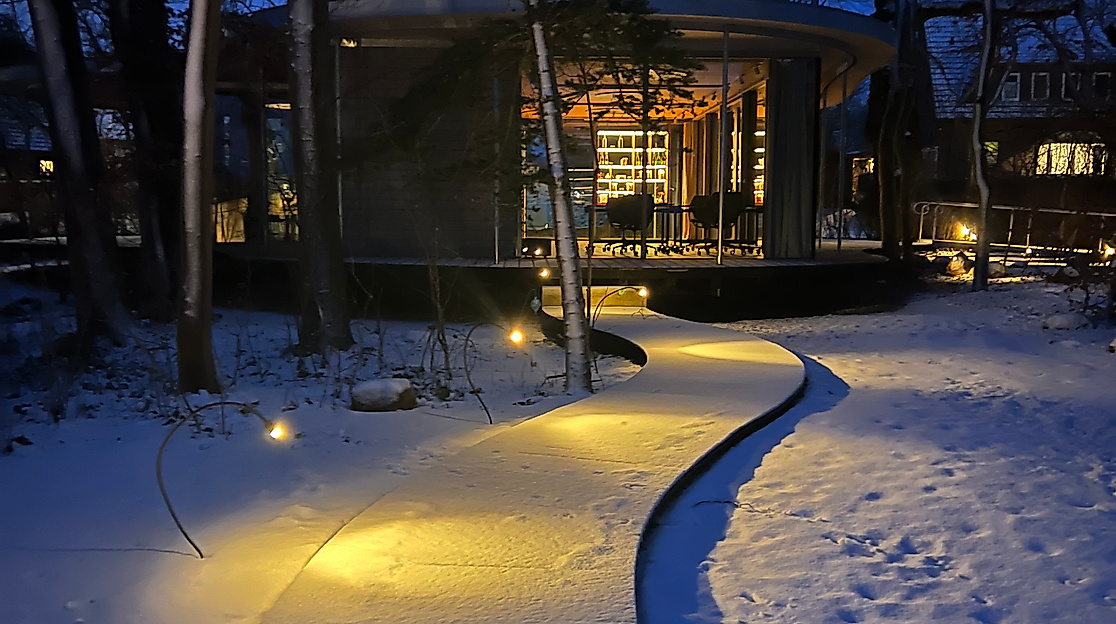 Der Pavillon am Abend