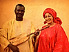 Bassekou Kouyate and Amy Sacko smile for the camera.