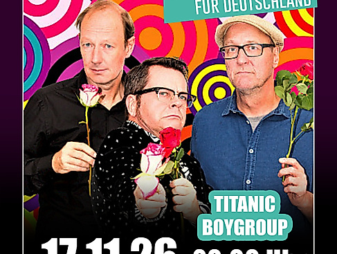 300 JAHRE KRAWALL FÜR DEUTSCHLAND – DAS ENDGÜLTIGE SATIREPROGRAMM
Martin Sonneborn, Thomas Gsella und Oliver Maria Schmitt sind die TITANIC Boygroup