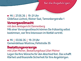 Vortragsreihe Vorsorge: Vorsorgevollmacht