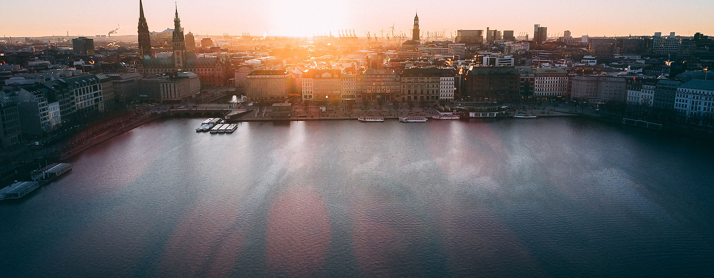 Binnenalster Blick auf die Innenstadt