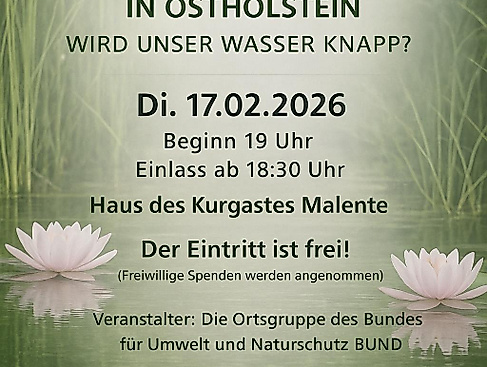 Vortrag "Die Grundwassersituation in Ostholstein"