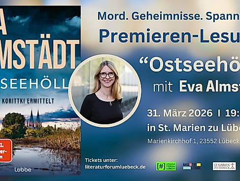 Premieren-Lesung mit Eva Almstädt: "Ostseehölle", Beginn: 19 Uhr
