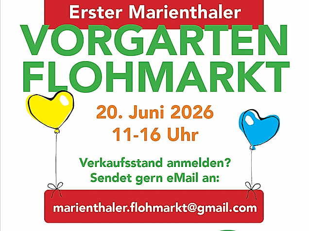 Flyer 1. Marienthaler Vorgartenflohmarkt