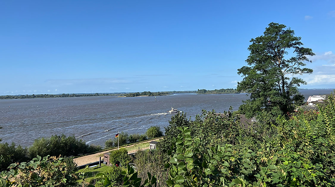 Aussicht auf die Elbe in Blankenese