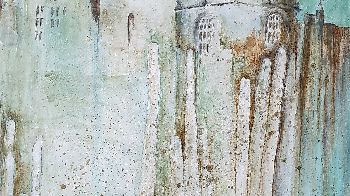 Egge - 03 Durchbruch - Acryl auf Aquarellpapier - 30x40cm