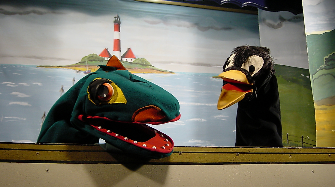 Das Krokodil Otto und Rabe Rudi.