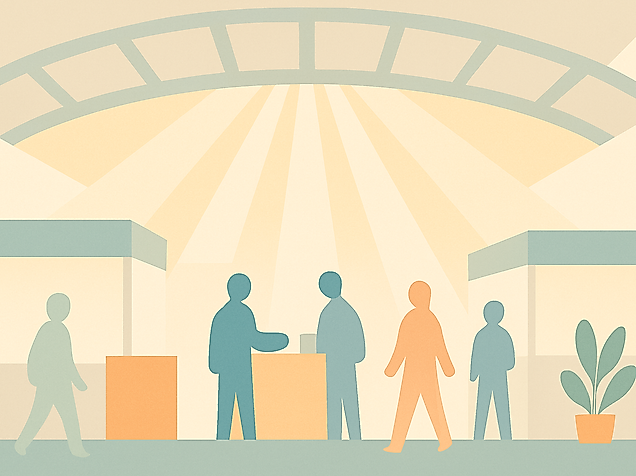 Ausstellung im modernen Konferenzzentrum