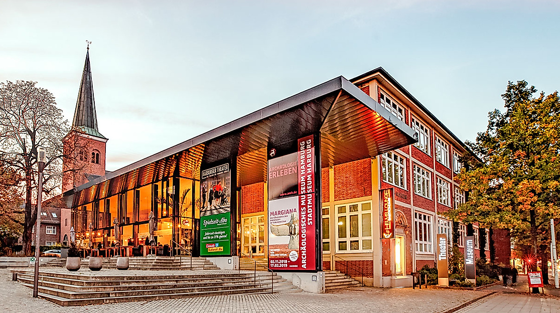 Außenansicht Archäologisches Museum Hamburg, Gebäude Archäologische Dauerausstellung