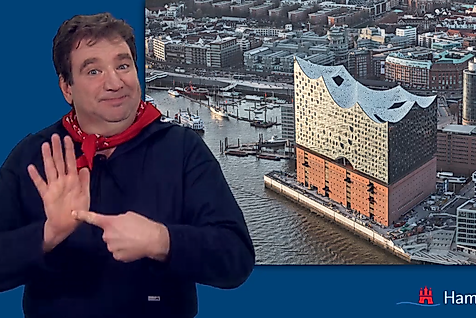 Hamburg's HafenCity in International Sign Language