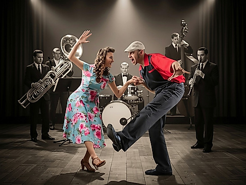 Swing im Saal mit Livemusik