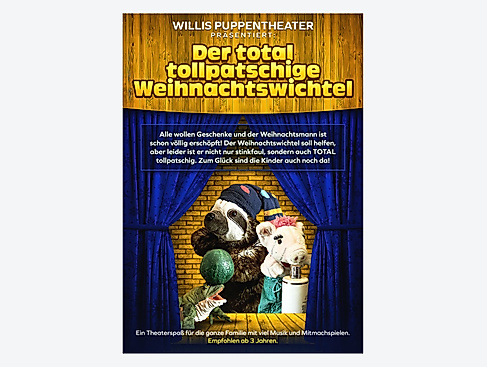 Willis Puppentheater spielt "Der tollpatschige Weihnachtswichtel