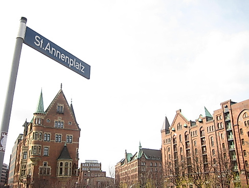 St. Annenplatz in der Hamburger Speicherstadt