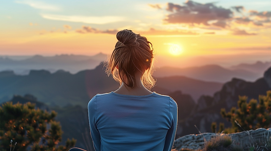 Frau in der Natur: Länger besser leben