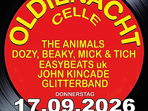 OLDIENACHT Celle - Die Originalbands der 60er und 70er Jahre
