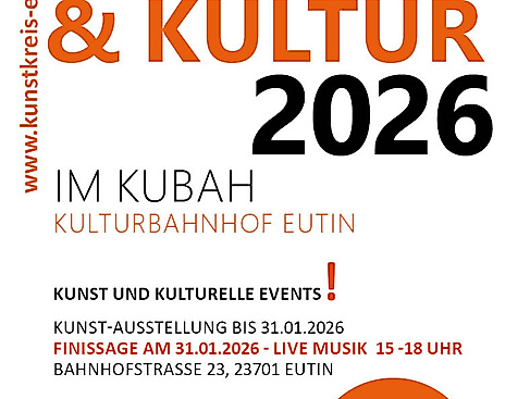 Kunst Ausstellung vom Kreis der Künste in Eutin e.V. , im KUBAH Kulturbahnhof Eutin