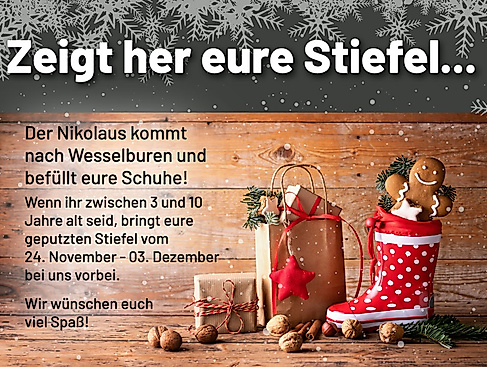 Der Nikolaus kommt nach Wesselburen!