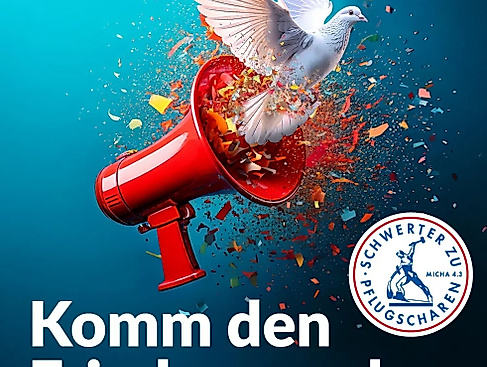 Taube aus Megaphon