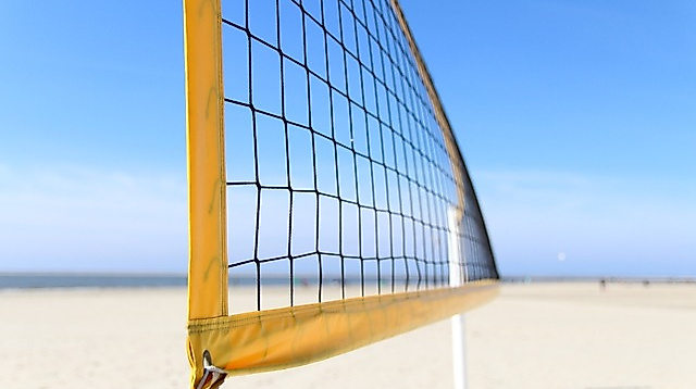 Beachvolleyball am Strand