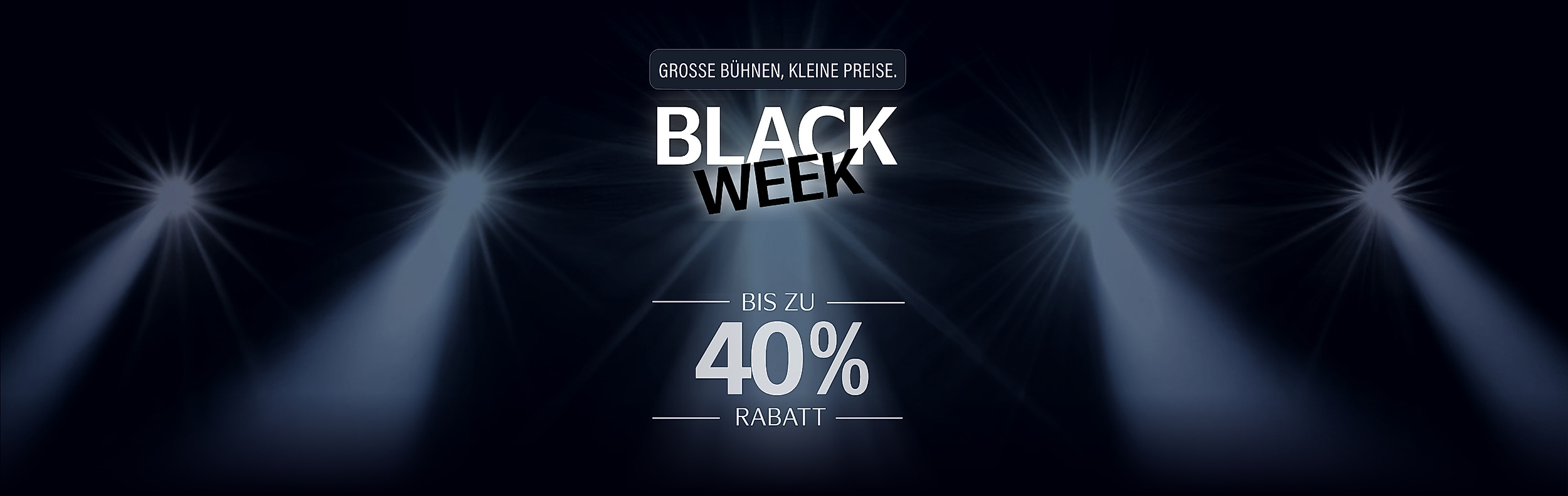 Black Week Aktion bis zu 40 % Rabatt