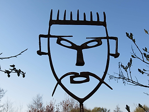 farbig+rostig: Maske