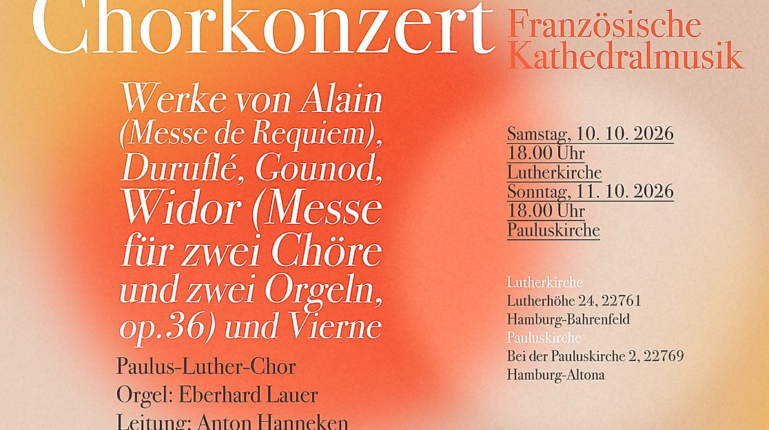 Chorkonzert in der Pauluskirche