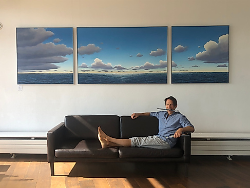 Ölgemälde mit Wolkenstimmung