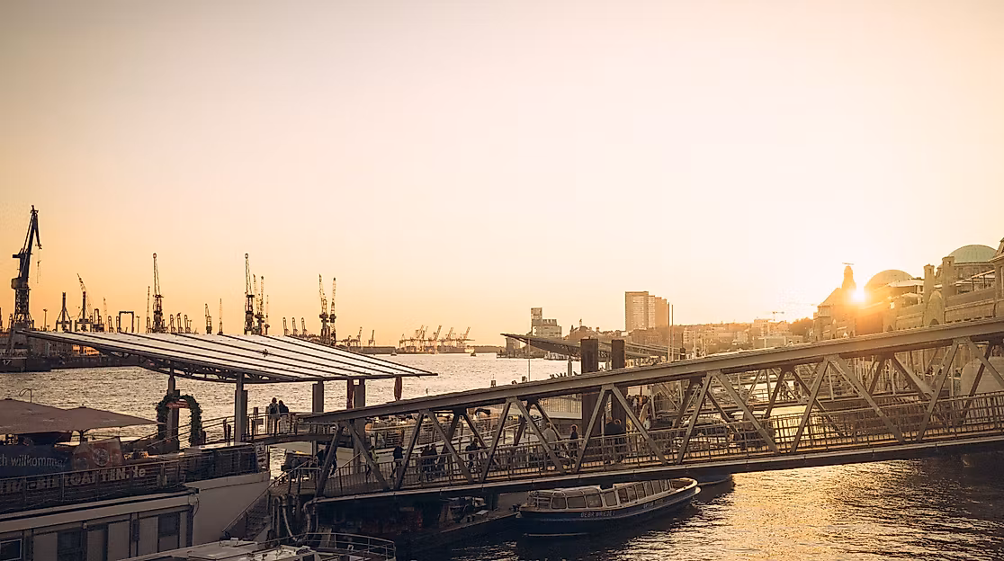 Landungsbrücken Sonnenuntergang