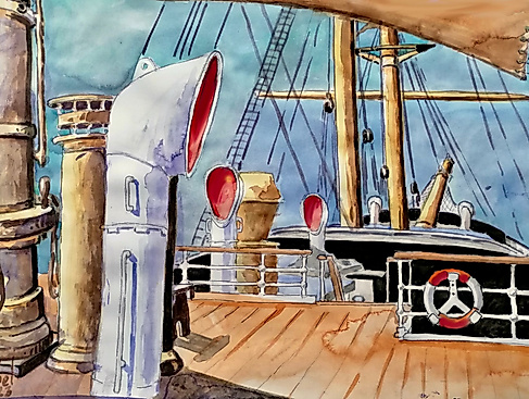 An Deck der RICKMER RICKMERS_ Dieter Goebel - Klein