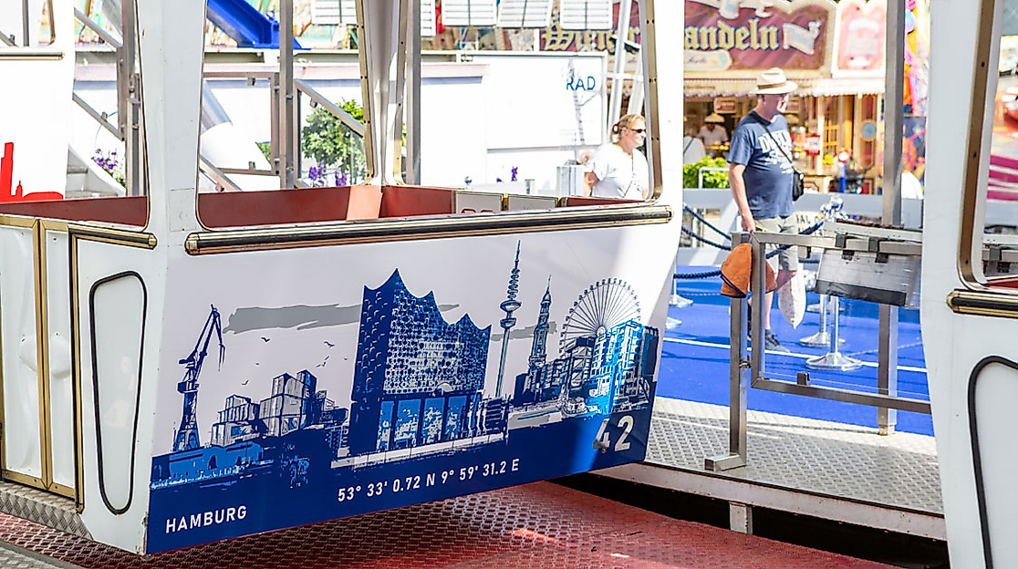 Gondel des Riesenrads auf dem Hamburger Dom