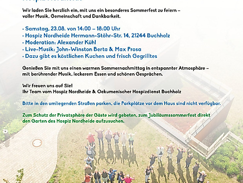 Einladung zum Jubiläums-Sommerfest