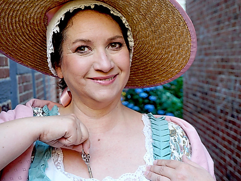 Mit der Frau des Apothekers