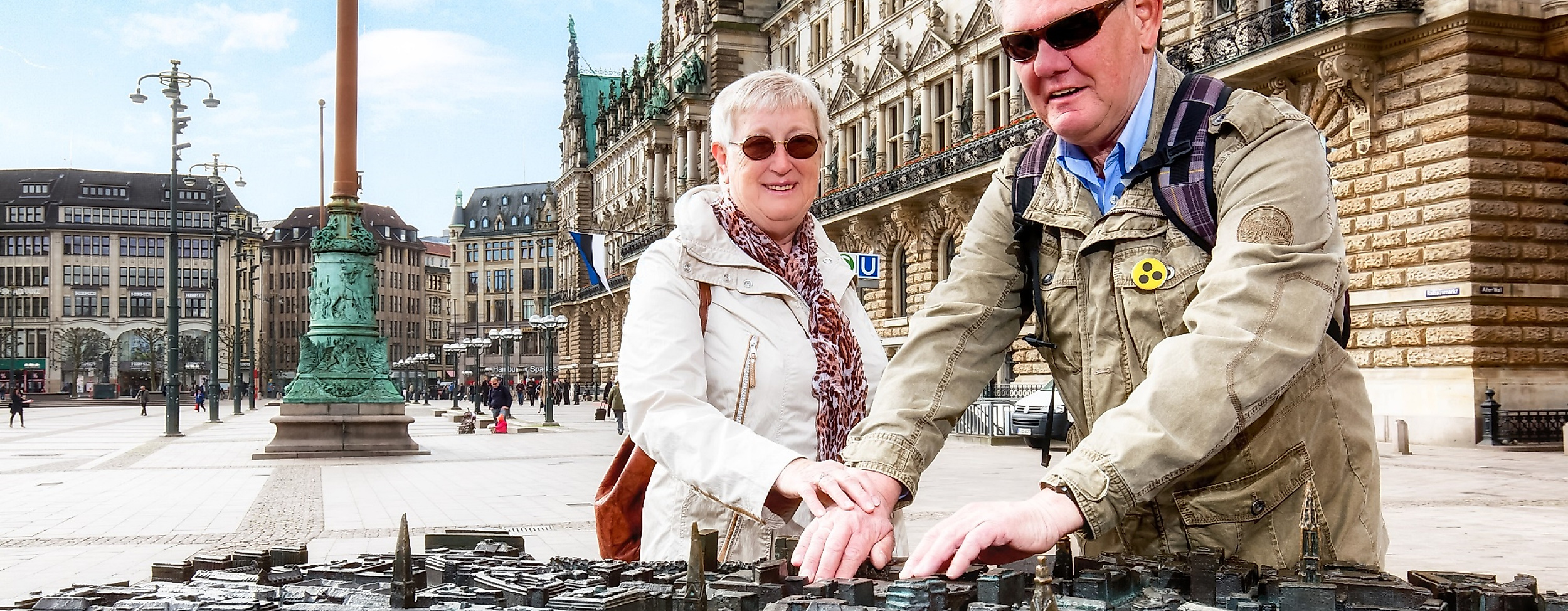 Tastmodell am Hamburger Rathaus