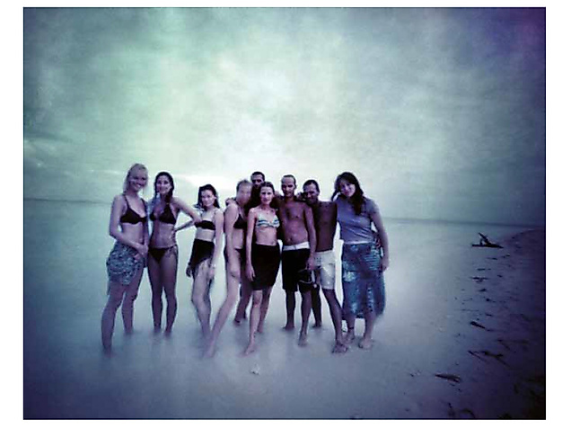 Models on the beach 1999