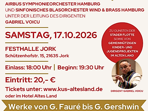 Benefizkonzert mit dem Airbus Symphonieorchester und dem Orchester Wind & Brass