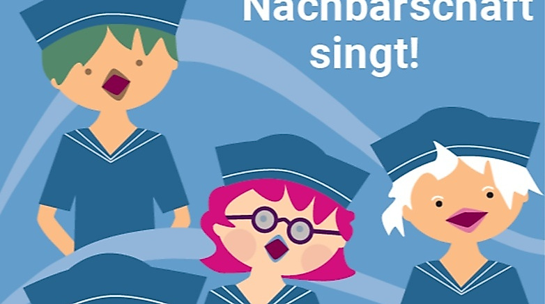 Illustration zum Nachbarschaftssingen auf dem Deckel der A7