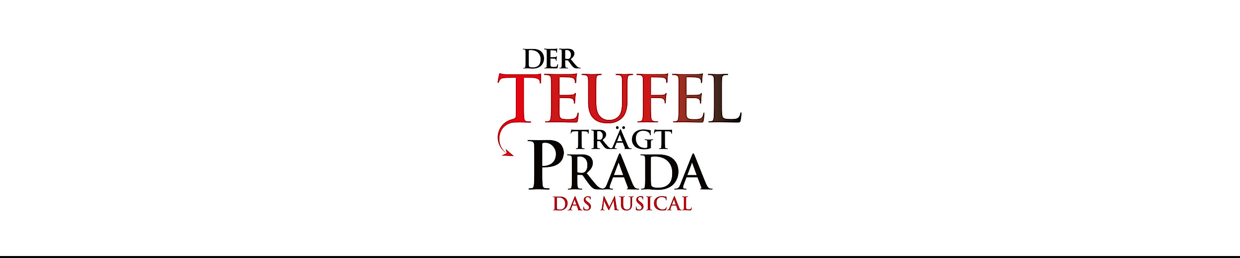 Der Teufel trägt Prada Logo mit rotem High Heel