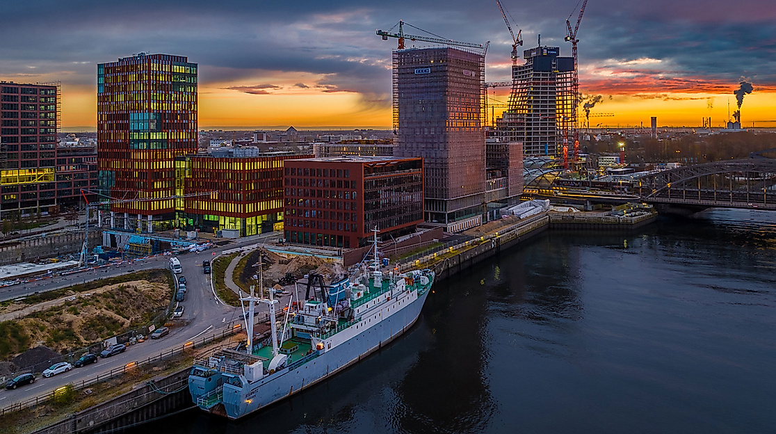 MS Stubnitz at sunset