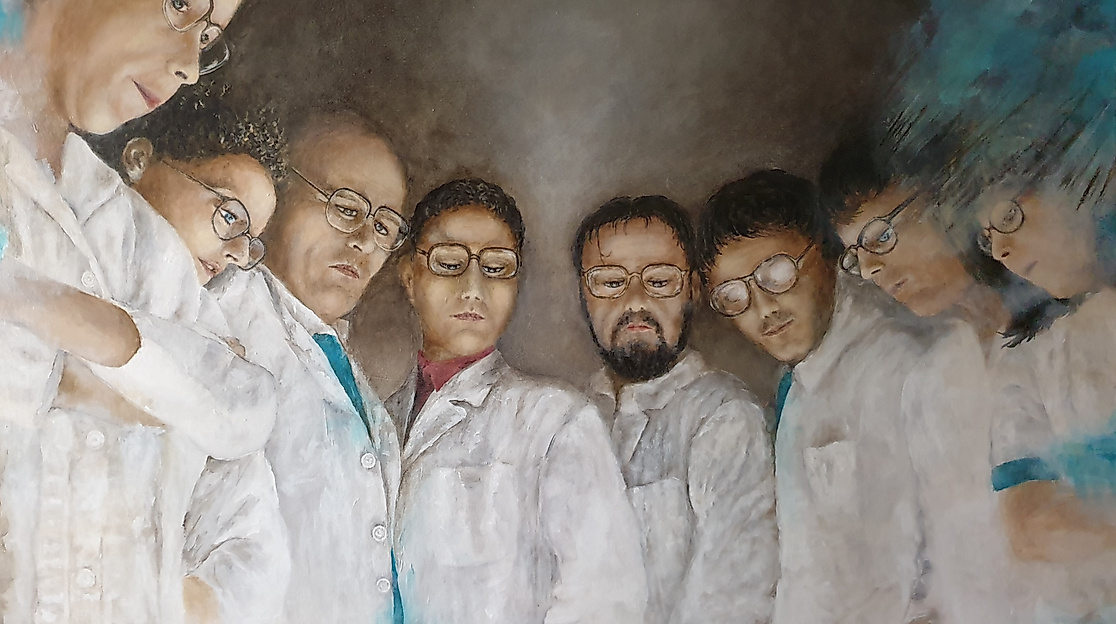 Egge -01 Widergeburt - Acryl auf Leinwand - 120x100cm