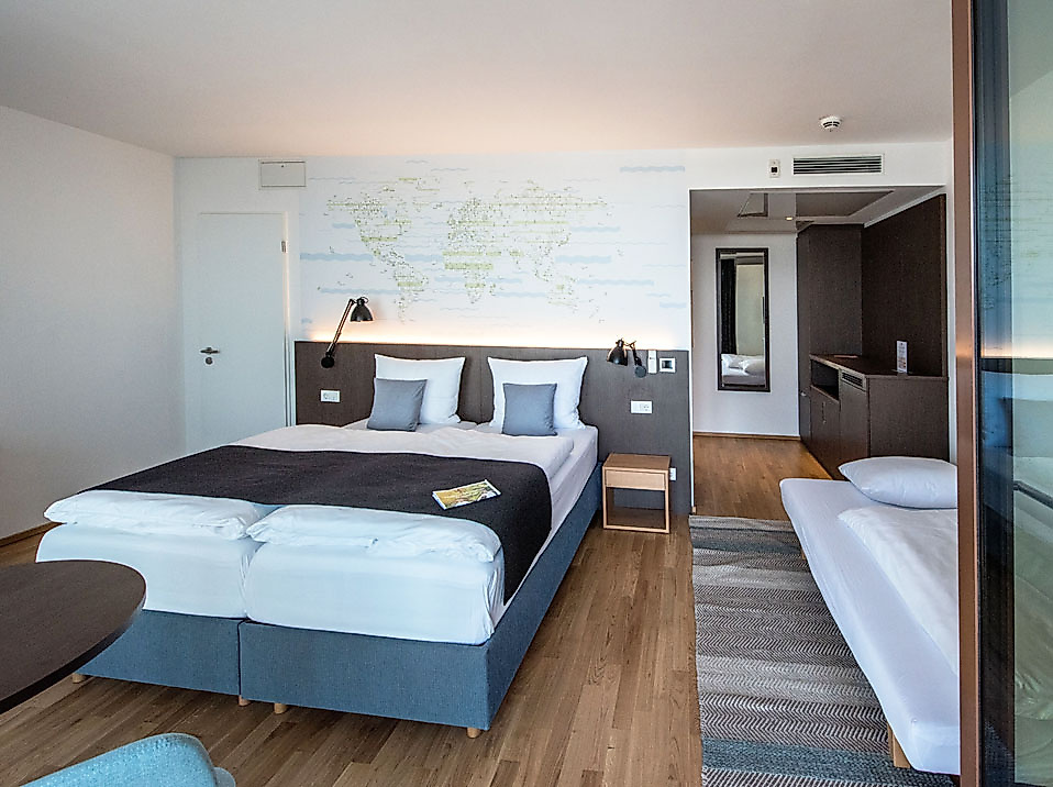 Hotelzimmer JUFA Hotel Hamburg in der HafenCity