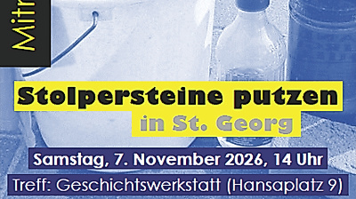 Stolpersteine reinigen in St. Georg